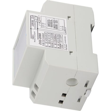 Compteur Énergie Rail DIN 52-2066, Voltmètre Ampèremètre LCD 250-450V 0-30000W, Moniteur Puissance Courant Tension, Multimètre Panneau (1/5)
