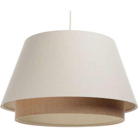 Suspension Extérieur en lin crème, intérieur chanvre crème - Beige, crème