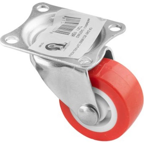 Rote Lenkrolle mit Sockel – 30 mm/15 kg, INTHER.