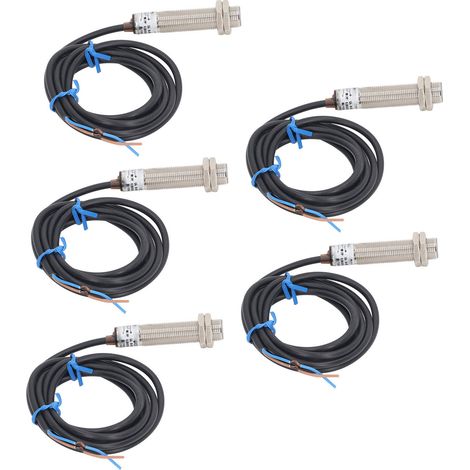 5-teiliger NPN-Induktionssensor, Aluminiumlegierung, robuster Näherungssensor für Pneumatikzylinder, Hall-Schalter 6–30 V DC, hohe Empfindlichkeit (1/5)