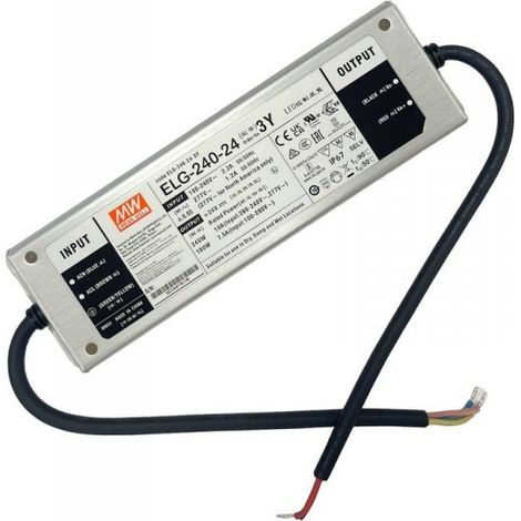 MW MEAN WELL ELG-240-24-3Y Alimentatore IP67 200W 24V 10A Input 220V e 110V