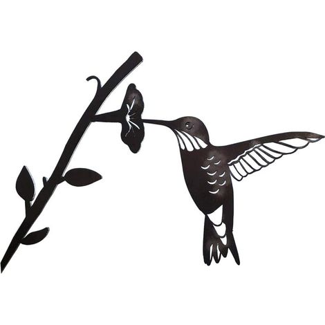 Colibri Hirondelle Perroquet Métal Oiseau Statue Art Silhouette Décoration Jardin Cour Arbre Décoration Paysage Oiseau Artisanat Présentez Un Cadeau (A)