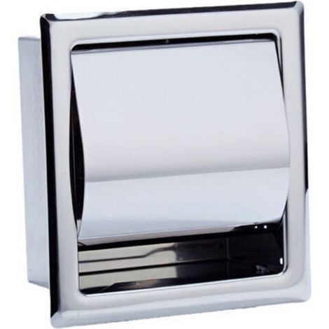 Porte Papier Toilette,porte-rouleau de papier toilette en acier inoxydable chromé imperméable, boîte de papier rouleau de distributeur de tissus dissimulé pour salle de bains, vestiaire (1/5)