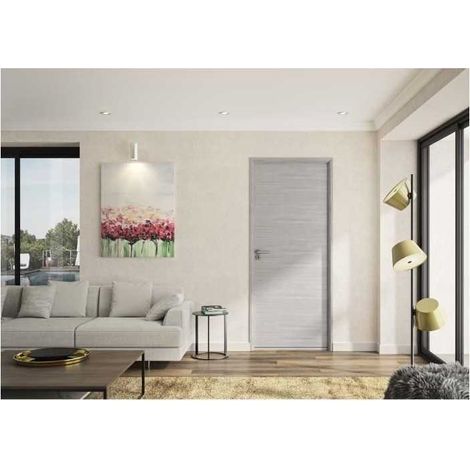 Verstellbarer Türblock Bilbao - hellgrau Eiche - Rechtsanschlag - H 204 x B 83 cm (1/3)