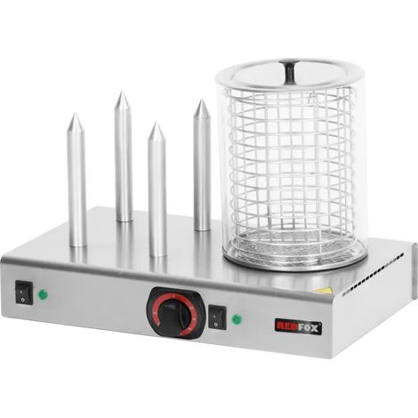 Hot dog 4 plots avec un panier avec manchon en verre REDFOX - HD 04 NK - REDFOX