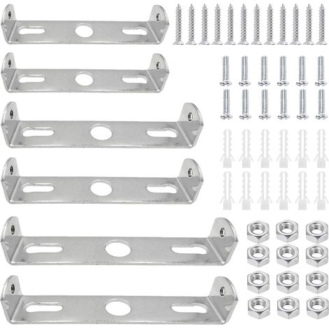Support de Fixation Plafonnier,6 PCS Accroche Plafond Universel 90/100/105mm Montage Solide pour Plafonnier Applique Murale Suspension et Spot Luminaire Plaque de Plafond pour Maison et Bureau (1/5)