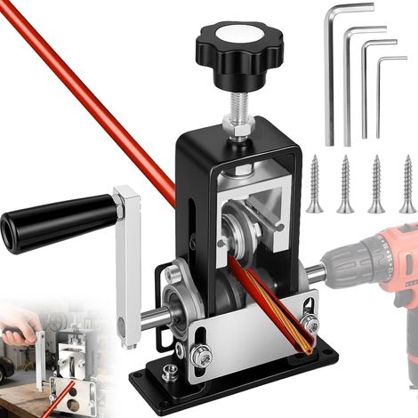 Dénudeuse de câbles électriques 1-25 mm avec manivelle et adaptateur pour perceuse (1/5)