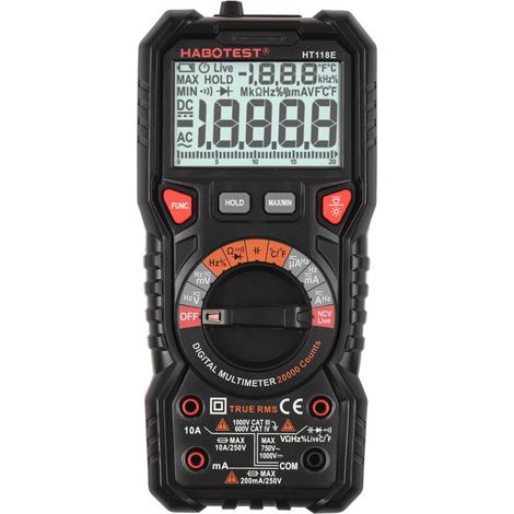 Multimètre HT118E TRMS portable haute précision sans pile (1/5)