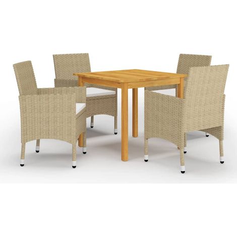 Ensemble à manger de jardin 5 pcs-Salon de jardin Beige 836580 (1/5)
