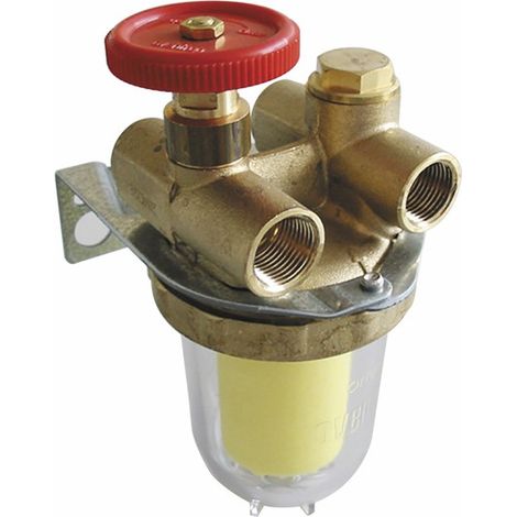 Filtro gasolio 2 condotti con valvola d'arresto