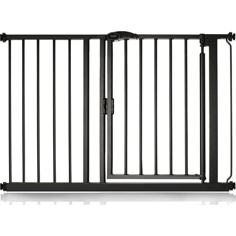 Bettacare Auto Close Stair Gate, 111cm - 118cm, Matt Black, Pressure Fit Safety Gate, Baby Gate