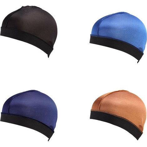 Set di 4 cuffie da golf in raso - cuffie per capelli setose con elastico per uomo e donna - morbide e traspiranti, ideali per dormire, fare la doccia e prendersi cura delle parrucche (modello unisex) (1/5)