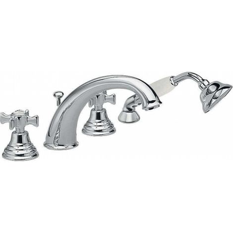 Bain douche avec mélangeur sur gorge 4 trous chromé CHAMBORD - CRISTINA ONDYNA CH10451 (1/3)