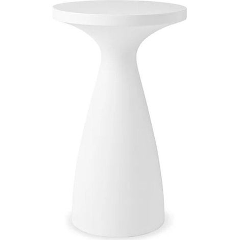 Tavolino da Giardino Ø65x110 cm in Resina Arkema Drink Bianco (1/3)