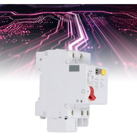Disjoncteur miniature DZ47sLE C63 1P+N 63 A, montage sur rail DIN, basse tension 230 V, pouvoir de coupure 6000 A (1/5)