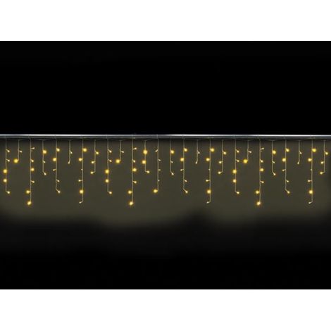 Cascata Light Led - 4 X 0,6 M - 144 Lampadine Bianco Caldo - Filo Trasparente - Modulator