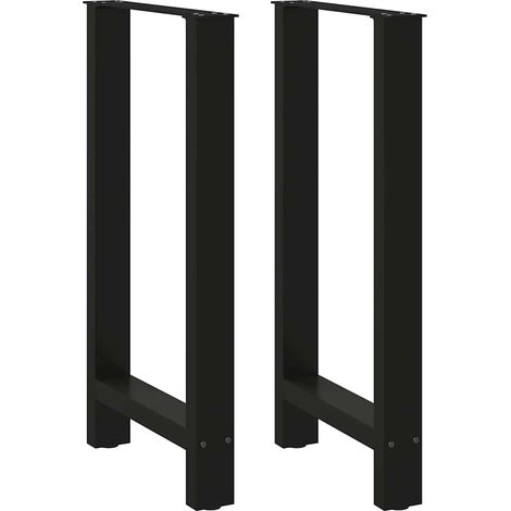 Bar Table Legs Black 2 pcs 50x(90-91) cm Steel vidaXL (1/5)