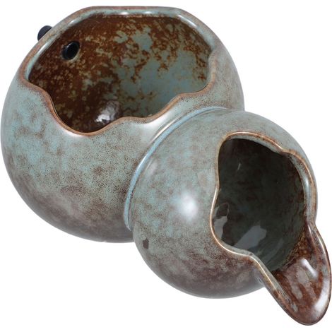 Cracheur de fontaine en céramique pour cascade de jardin intérieur, multicolore, petit accessoire pour fontaine. (1/5)