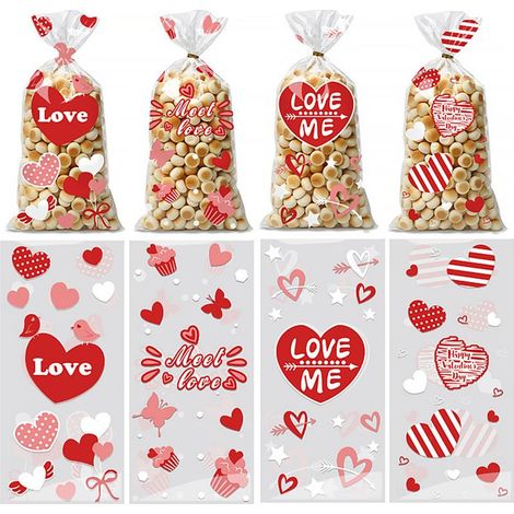 emballage cadeau en verre pour la Saint-Valentin,sachet cadeau de biscuits et bonbons pour la Saint-Valentin (1/5)
