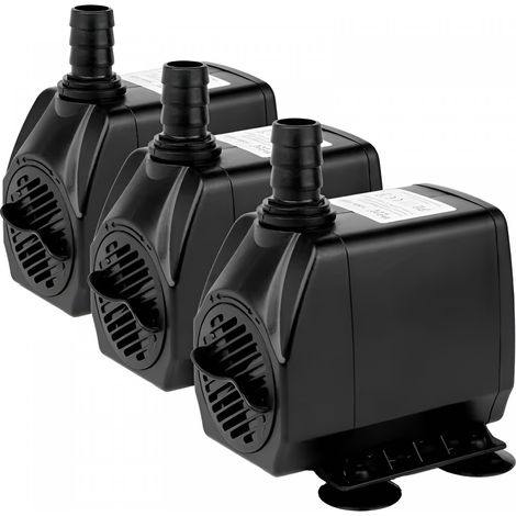 3x Pompe a Eau Submersible Reglable 2500L H 45W Pour Hydroponie, Fontaine Aquarium et Bassin avec Cable 1,9m Purewave (1/5)
