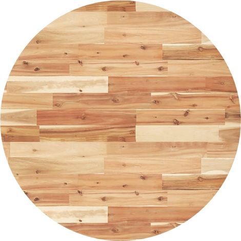Dessus de table Dessus de bureau Plateau de table rond Ø80x2 cm bois massif d'acacia