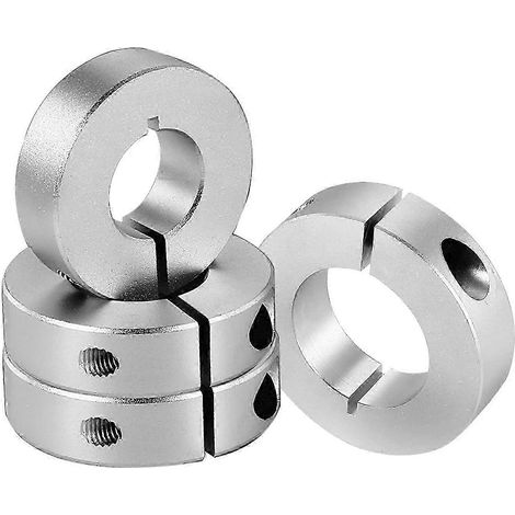 Lot de 4 colliers de serrage pour arbre fendu, alésage 20 mm, collier de serrage monobloc en aluminium, diamètre extérieur 40 mm, épaisseur 12 mm (1/5)