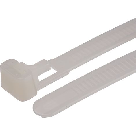 Serre-câble RS PRO Naturel en Nylon 66, 150mm x 7,6 mm ( Prix pour Sachet de 100 ) (1/2)