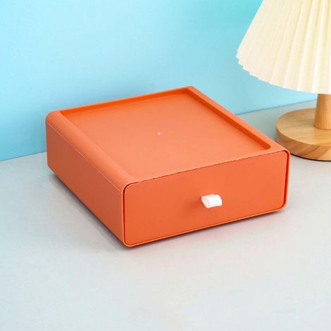 Boîte De Rangement Pour Bureau - Tiroir Empilable En PP - Pour Accessoires De Bureau Et Documents Au Format A4 - Capacité Élevée - 1 Pièce (1/5)