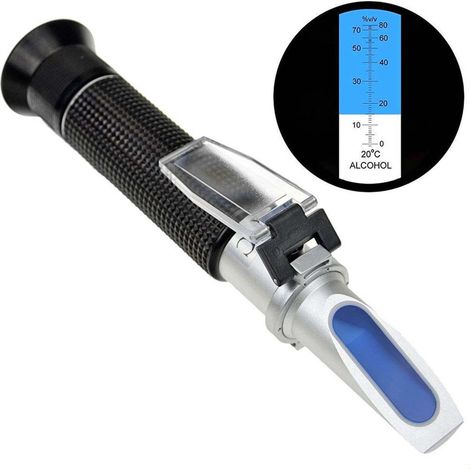 Réfractomètre portable pour la mesure du degré d'alcool des spiritueux, avec compensation automatique de température (ATC) – plage de mesure : 0-80 % v/v (1/5)