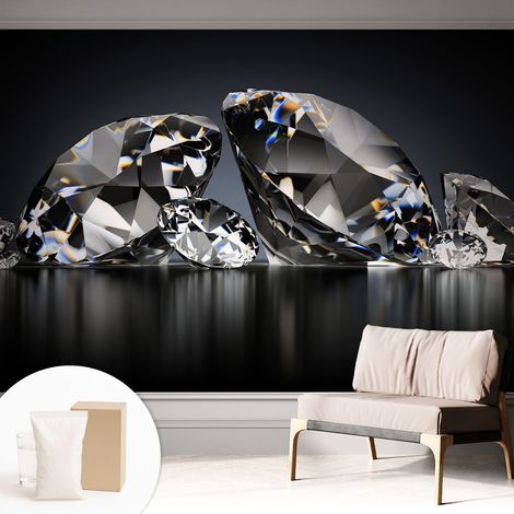 Papier peint intissé pour salon chambre à coucher peint imprimé Installation facile - Colle incluse gratuite Beauté cristalline 312x219 cm (1/5)