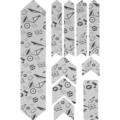 ENLEE Lot de 10 autocollants amovibles 3D effet réflecteur nocturne pour cadre de vélo - Accessoires inclus (1/5)