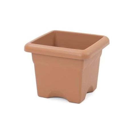 Pot carré modèle « Terra » 260 mm couleur marron (1/4)