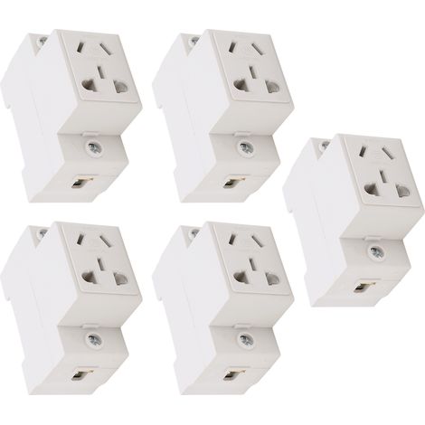 Prise de courant 5 trous 250V Matériau durable Socles stables Sécurisé Robuste Prise modulaire industrielle AC30-105 (1/5)