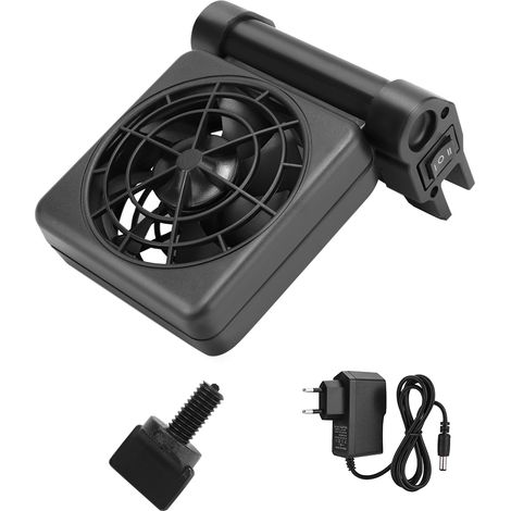 Ventilador de refrigeración para acuario con ángulo ajustable y controlador de velocidad - Mini ventilador con clip para compartimento con temperatura controlada