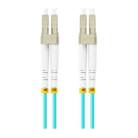 Cavo patch in fibra ottica Lanberg MM LC/UPC-LC/UPC DUPLEX 3,0 mm OM3 50/125 LSZH 1 m acqua (1/3)