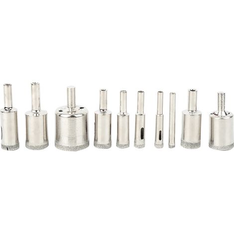 10 Pièces Forets Diamant 6‑30mm pour Céramique, Granit et Béton (1/5)