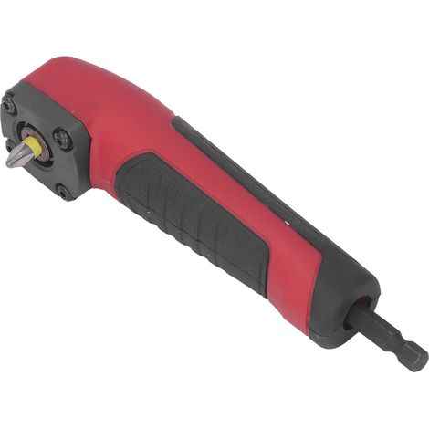 Adaptateur d'angle pour foret 1/4in, embout hexagonal avec poignée ergonomique, accessoire de perçage à angle droit. (1/5)