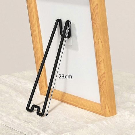 Lot de 2 supports métalliques pour cadres photo, chevalets, supports adhésifs pour présentoirs. (1/5)