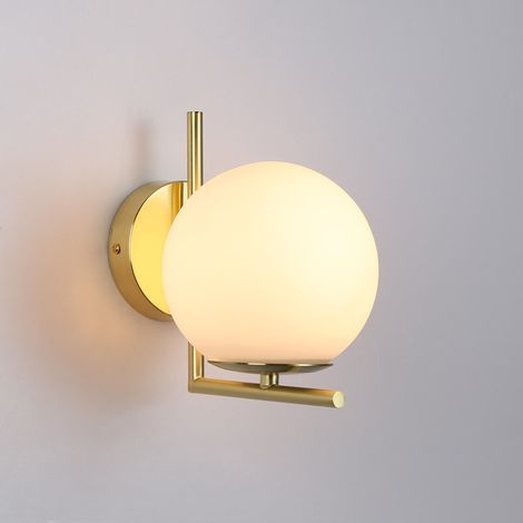 Aplique De Pared Bola Cristal "Margaret" - Dorado
