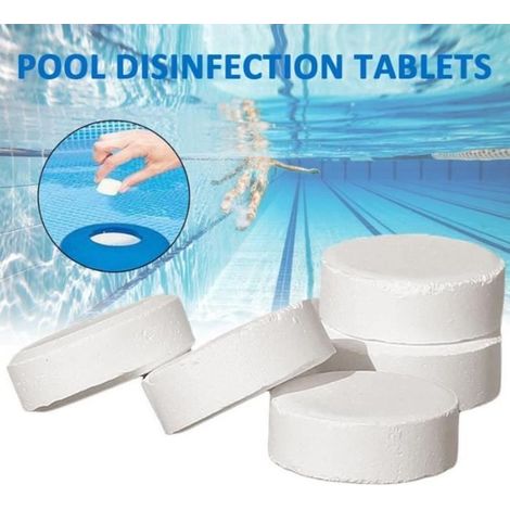 Tablets Désinfectant Chlore - MIOLOE - 100Pcs - Prévention des algues - Clarté de l'eau - Haute qualité (1/3)