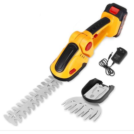 (Avec batterie)2 en 1 Taille Haie Electrique sans Fil, 24V Cisaille à Gazon sur Batterie Rechargeable avec 2 Lames et Chargeur, 1xBatterie , Coupe Hai (1/4)