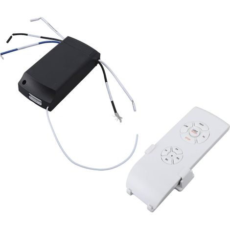 Télécommande pour Ventilateur de Plafond Compatibilité Universelle Portée Longue Distance 30 Mètres avec Traversée des Murs, Minuterie Arrêt Automatique 1 2 4 Heures, Installation