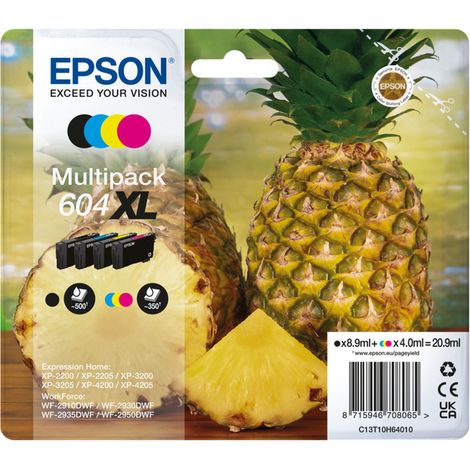 Epson 604XL Druckerpatrone 4 Stück(e) Original Hohe (XL-) Ausbeute Schwarz, Cyan, Magenta, Gelb