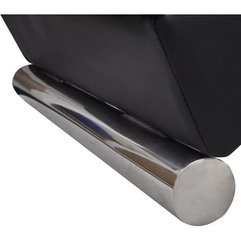 Chaise longue  Transat  Bain de soleil Noir Similicuir (1/5)