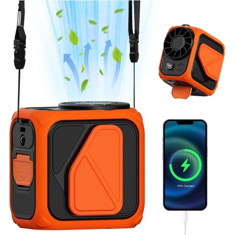 Ventilatore a morsetto,ricaricabile tramite USB,6000 mAh,4 velocità,mini ventilatore da tavolo adatto per casa (1/5)