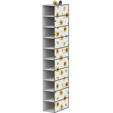 TrAdE Shop Traesio - Organizer Armadio 10 Ripiani Scaffale Pensile Porta Oggetti Borse 15x30x120 Cm - (1/2)