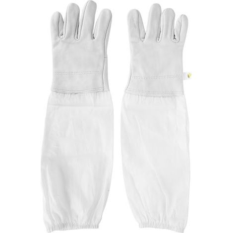 Schützende, langärmelige Imkerhandschuhe mit elastischen Bündchen, Imkerausrüstung, Größe XL (1/5)