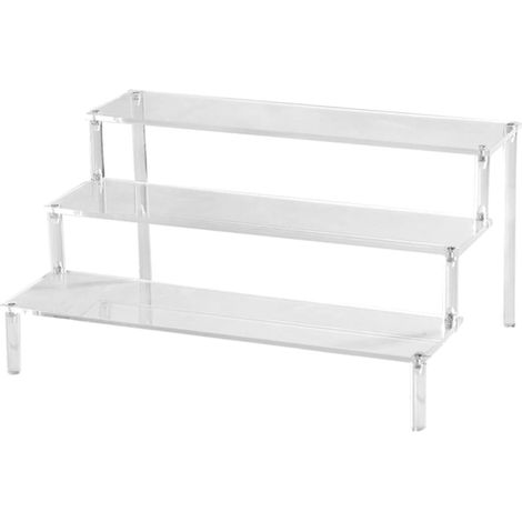Étagère à 3 Niveaux en Acrylique Transparent pour Rangement Solide de Figurines et Parfums, Organisateur Cuisine et Maison (1/5)