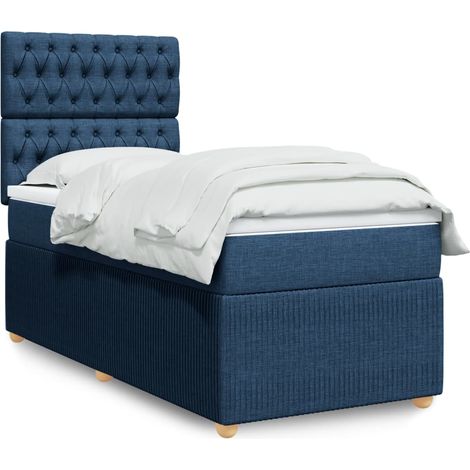 Giroletto a Molle con Materasso Blu 80x200 cm inTessuto vidaXL (1/5)