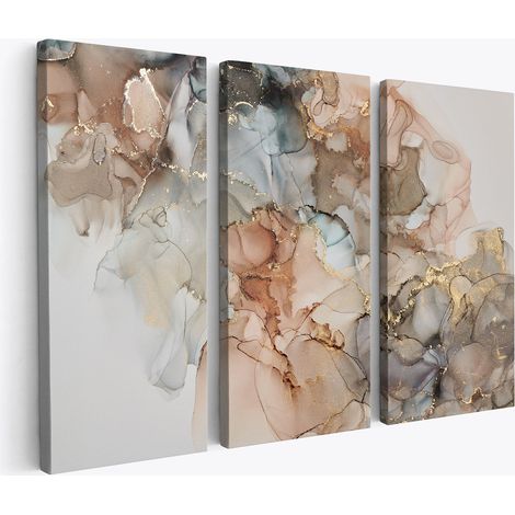 Tableau triptyque - Abstrait (1/4)